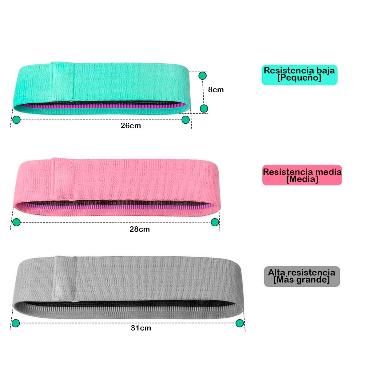 Miniatura 4 de Set Bandas De Resistencia LT-003